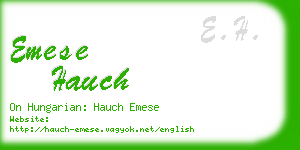 emese hauch business card